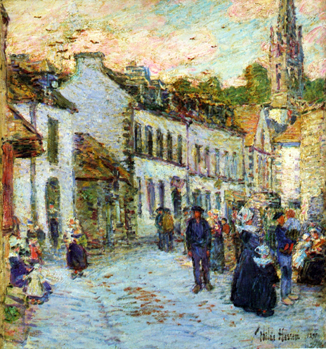 Street in Pont Aven Evening: ca 1897