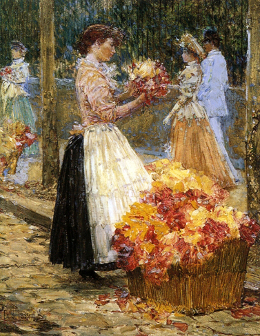 Woman Sellillng Flowers: 1888-89