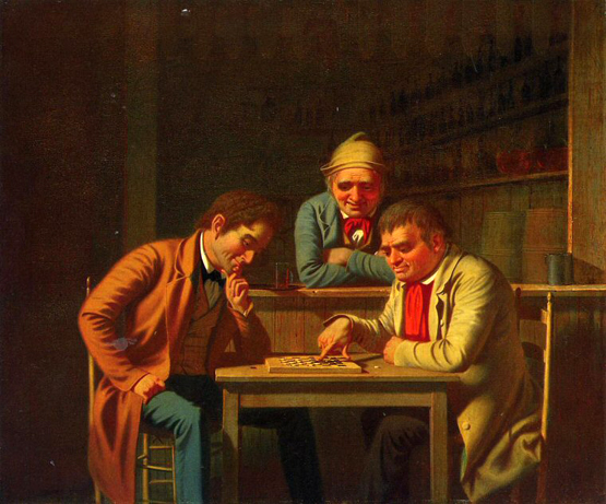 The Checker Players: 1850