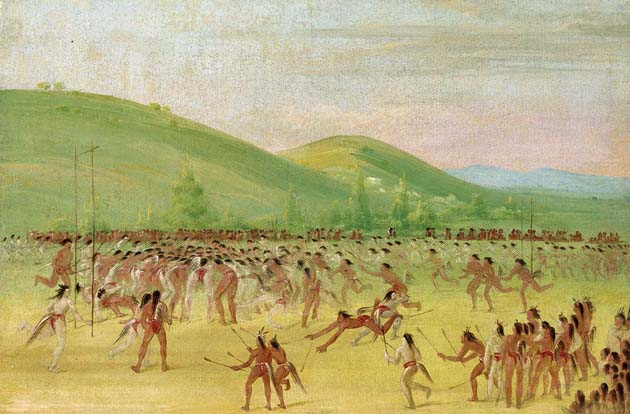 Ball-play of the Choctaw, Ball Down: 1834