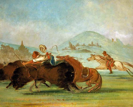 Batiste and I Running Buffalo, Mouth of the Yellowstone: 1832
