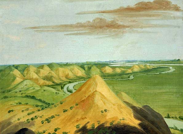 Clay Bluffs, Twenty Miles above the Mandans: 1832