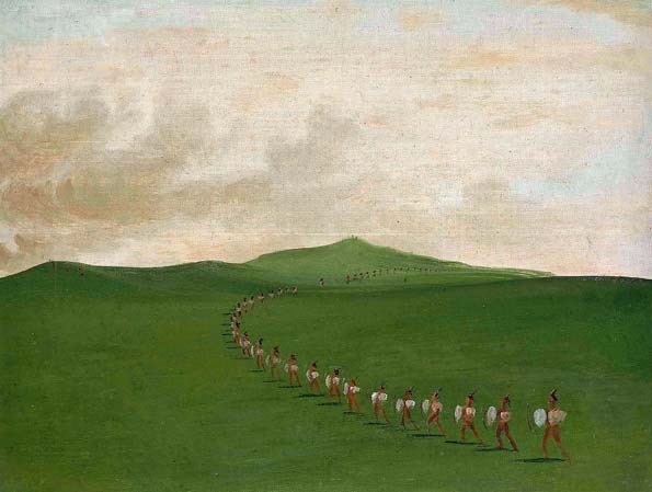 Foot War Party on the March, Upper Missouri: 1832