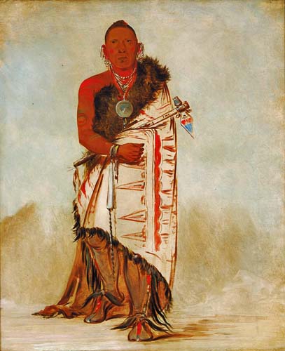 Ki-ho-go-waw-shu-shee, Brave Chief, Chief of the Tribe: 1832