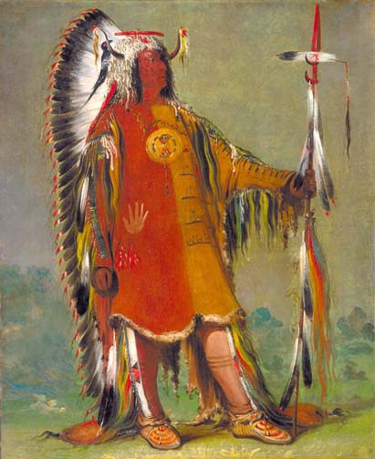 Máh-to-tóh-pa, Four Bears, Second Chief, in Full Dress: 1832