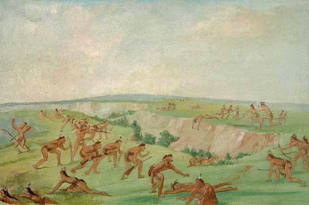 Mandan Attacking a Party of Arikara: 1832