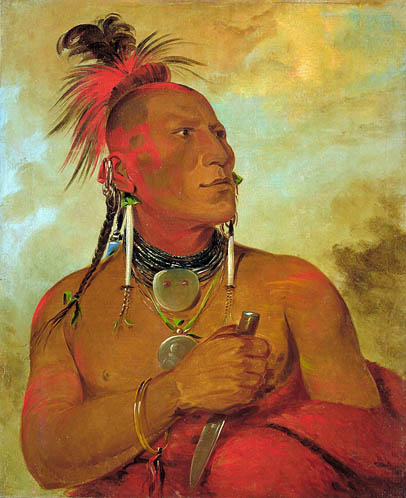 Meach-o-shín-gaw, Little White Bear, a Distinguished Brave: 1832