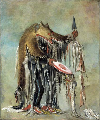 Medicine Man, Performing His Mysteries over a Dying Man: 1832
