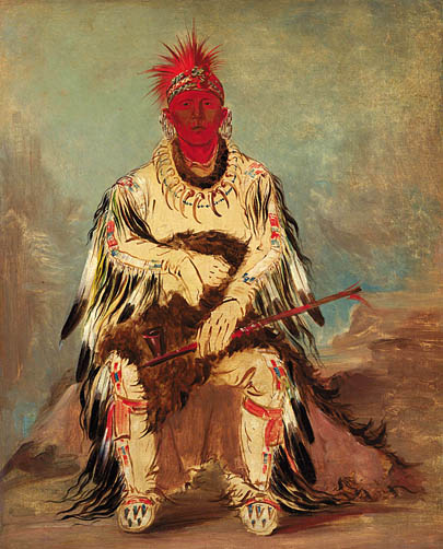 No-wáy-ke-súg-gah, He Who Strikes Two at Once, a Brave: 1832