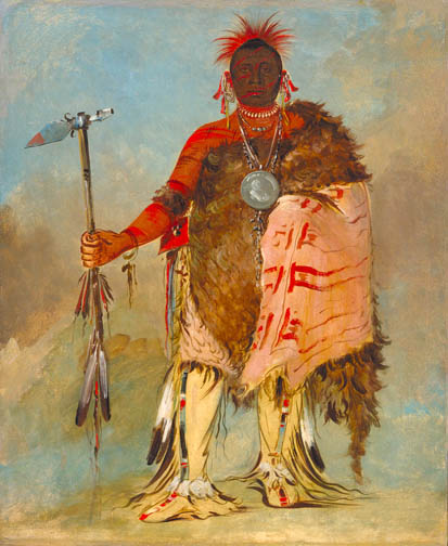 Om-pah-tón-ga, Big Elk, a Famous Warrior: 1832