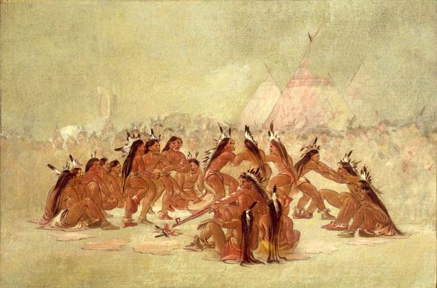 Pipe Dance, Assiniboine: 1835