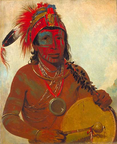 Tóh-to-wah-kón-da-pee, Blue Medicine, a Medicine Man of the Ting-ta-to-ah Band: 1835