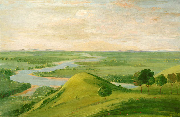 View of the Junction of the Red River and the False Washita, in Texas: 1834