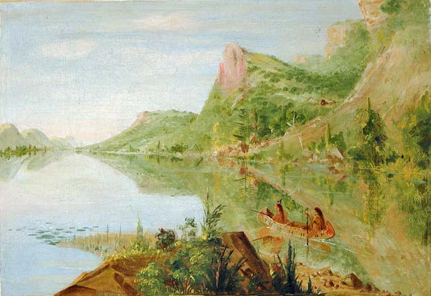 View on the Wisconsin River, Winnebago Shooting Ducks: 1836