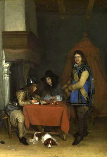 An Officer Dictating a Letter