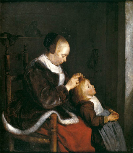 Mother Combing the Hair of Her Child:  1652-53