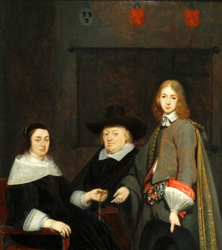 Ter Borch Portret van Antonie Charles de Liedekercke, zijn vrouw Willemina van Braeckel en hun zoon Samuel