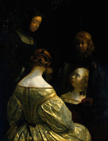 Woman at a Mirror:  ca 1650