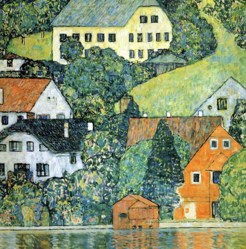 Houses at Unterach on the Attersee: ca 1916