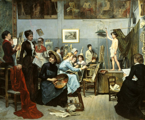 The Studio by Académie Julian student Marie Bashkirtseff - 1881