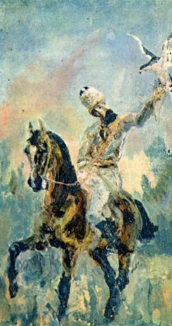 Count Alphonse de Toulouse-Lautrec, the Artist's Father, on Horseback in Circassian Costume: 1881