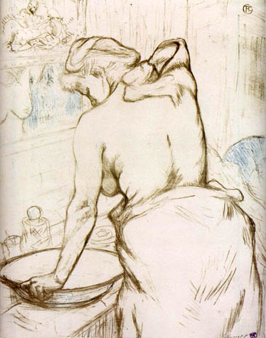 Elles-Woman at Her Toilette, Washing Herself: 1896