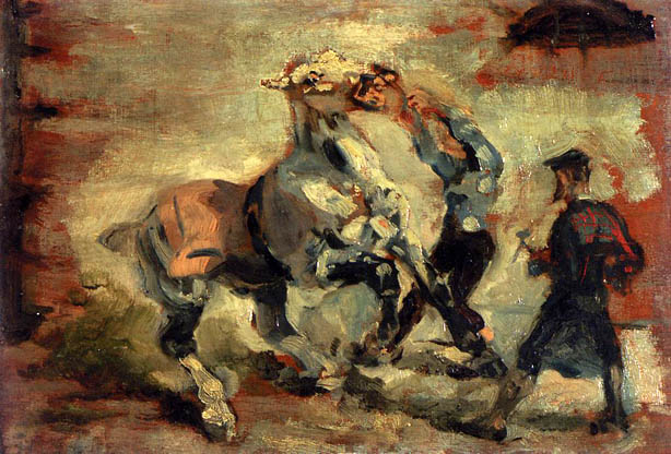 Horse Fighting His Groom: 1881