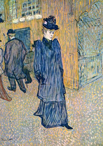 Jane Avril Leaving the Moulin Rouge: 1892