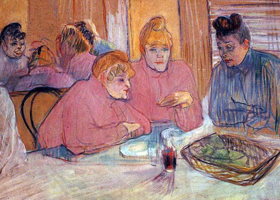 Prostitutes Around a Dinner Table: ca 1893-94
