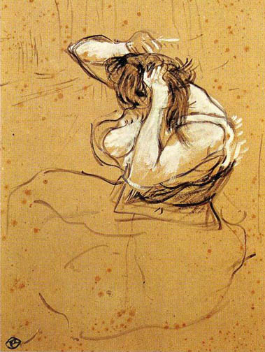 Study for Woman Brushing Her Hair: 1896
