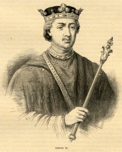 Henry II of England Illustration from Cassel's History of England Published ca 1902