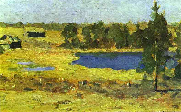 The Lake, Barns at the Edge of a Forest: 1899