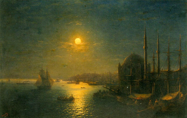 A Moonlit View of the Bosphorus: 1884