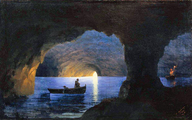 Azure Grotto, Naples: 1841