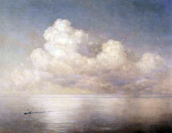 Clouds above a sea, calm: 1889