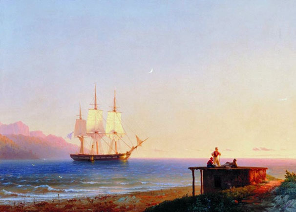 Frigate under sails: 1838