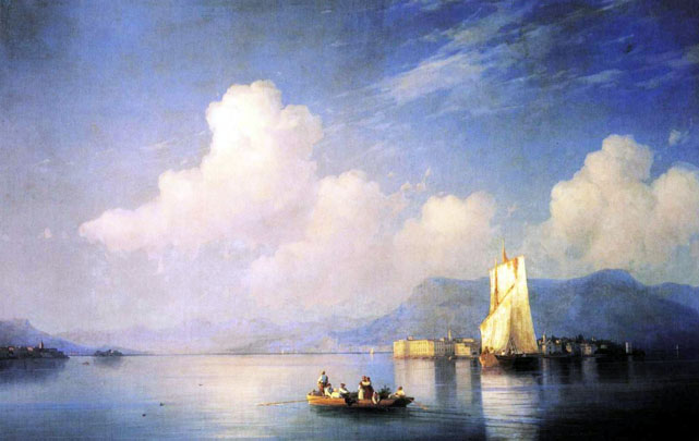 Lake Maggiore in the Evening: 1858