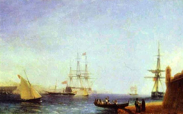 Malta Valetto Harbor: 1844
