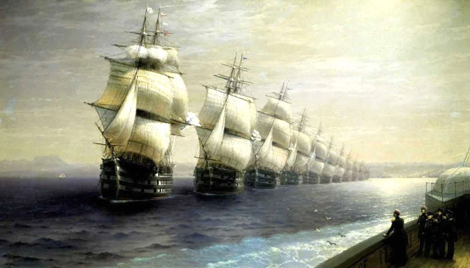 Parade of the Black Sea Fleet in 1849: Date Unknown