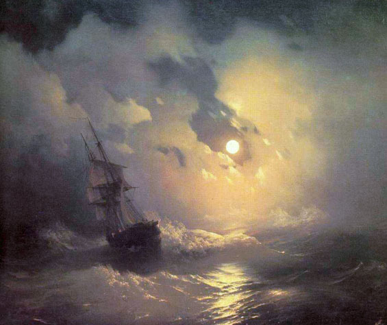 Tempest on the Sea at Night: 1849