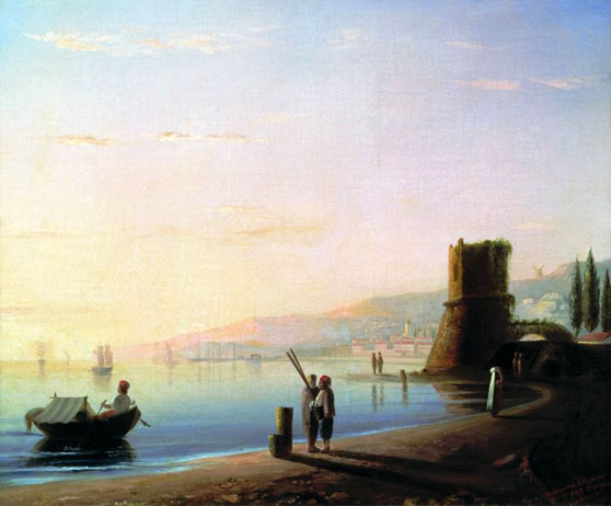 The Pier in Feodosia: 1840