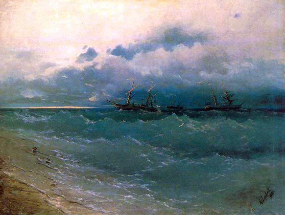 The Ships on a Rough Sea, Sunrise: 1871