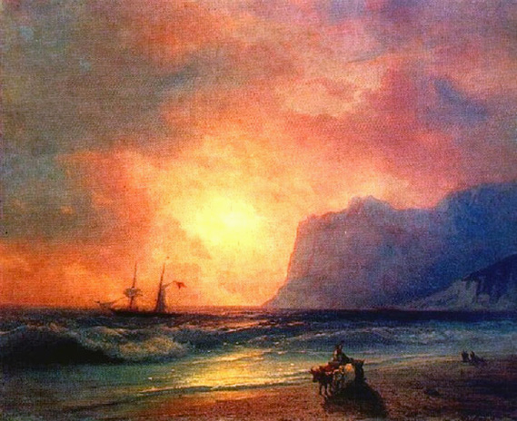 The Sunset on Sea: 1866