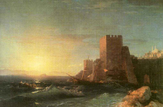 Towers on the Rock near the Bosporus: 1853