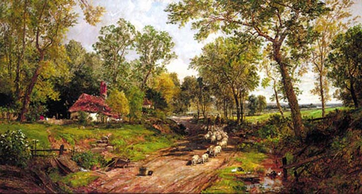 An English Roadside Scene: 1882