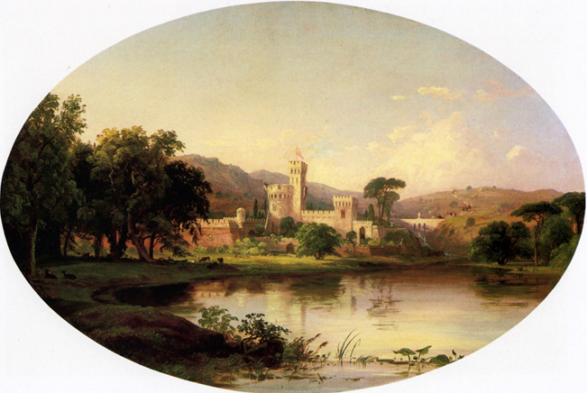 Castle by a Lake: 1855