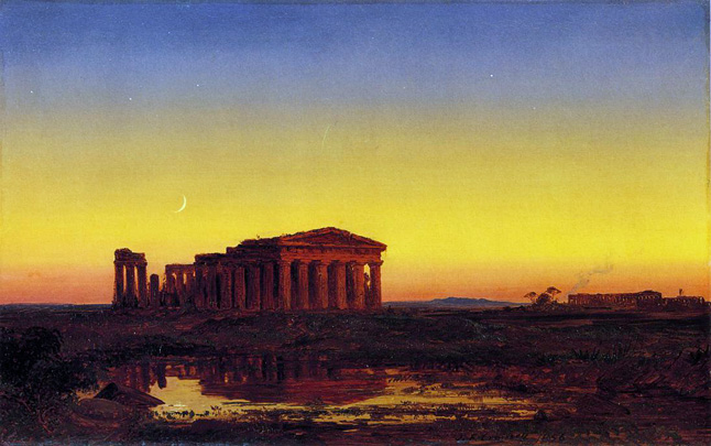 Evening at Paestum: 1856