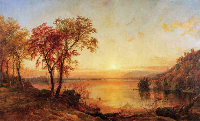 Sunset at Greenwood Lake: 1888