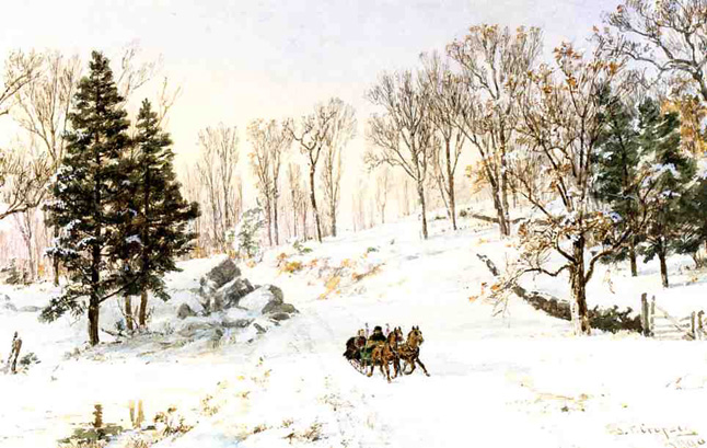 Winter on Rivensdale Road, Hastings-on-Hudson, New York: 1890