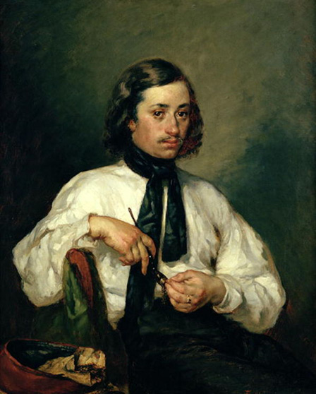 Portrait of Armand Ono (aka The Man with the Pipe): 1843